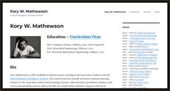 Desktop Screenshot of korymathewson.com