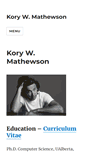 Mobile Screenshot of korymathewson.com